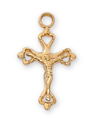 GOLD AND STERLING SILVER CRUCIFIX