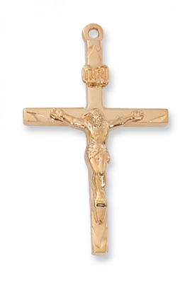 G/SS CRUCIFIX 24" CHAIN & BOX