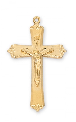 G/SS SMALL CRUCIFIX 18" CHAIN & BOX