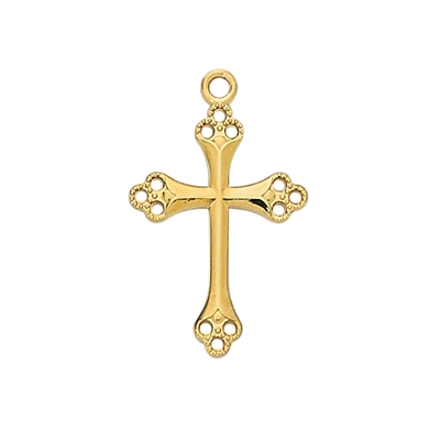 G/SS CROSS 18" CHAIN & BOX