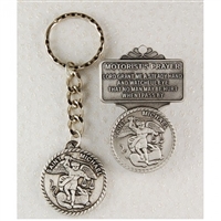 ST MICHAEL KEYRING/VISOR SET