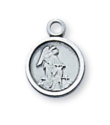STERLING SILVER GUARD ANGEL 16" CHAIN & BOX