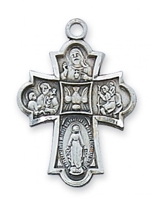 STERLING SILVER 4-WAY 18" CHAIN & BOX