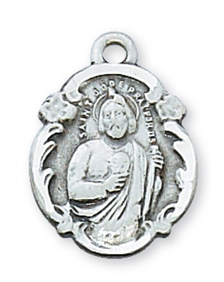 STERLING SILVER ST. JUDE MEDAL