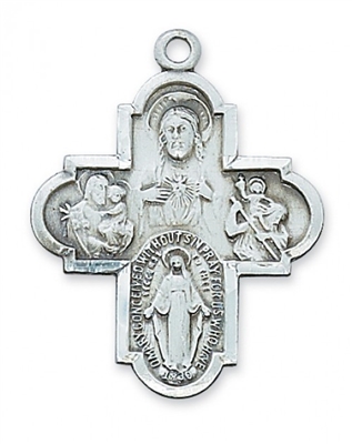 STERLING SILVER 4-WAY 24" CHAIN & BOX
