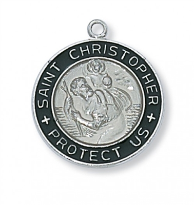SS BLK/WHT ENAMELED CHRIS CHAIN &B