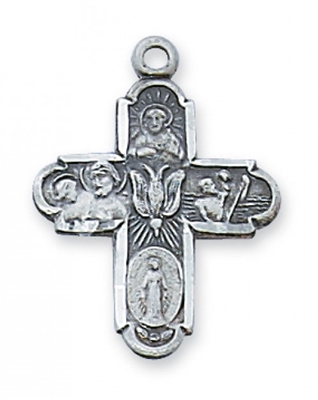 STERLING SILVER 4-WAY 18" SR CHAIN & BOX