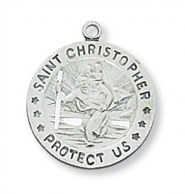 STERLING SILVER ST. CHRISTOPHER MEDAL