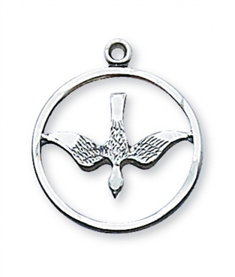 STERLING SILVER HOLY SPIRIT 18" SR CHAIN & BOX