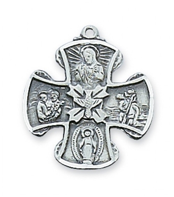 STERLING SILVER 4-WAY 18" CHAIN & BOX