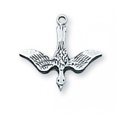 STERLING SILVER HOLY SPIRIT 18" SR CHAIN & BOX