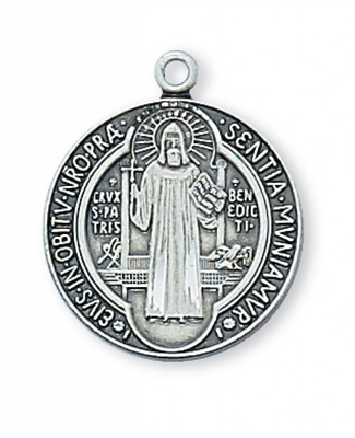SS ST. BENEDICT 18"" CHAIN & BOX