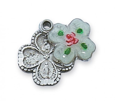 STERLING SILVER 4-WAY CLOISONNE MEDAL