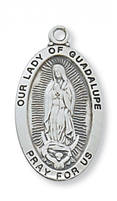 STERLING SILVER OL GUADALUPE 18" CHAIN & BOX