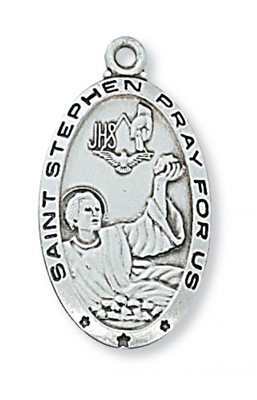 SS ST STEPHEN 24"" CHAIN & BOX