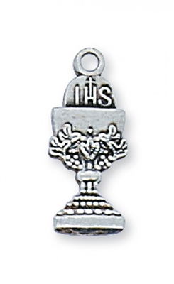 STERLING SILVER CHALICE 16" CHAIN & BOX