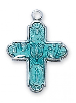 SS BLU 4WAY MEDAL" CHAIN & BOX