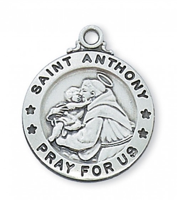 SS ST. ANTHONY 20"" CHAIN & BOX