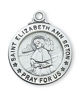 SS ST ELIZ ANN SETON 20"" CHAIN & BOX