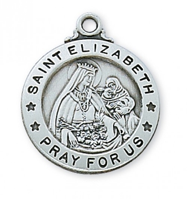 SS ST ELIZABETH 20"" CHAIN & BOX