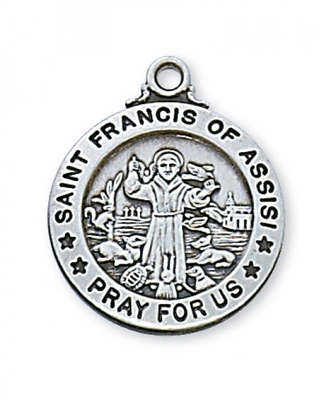 SS ST. FRANCIS 20" CHAIN & BOX