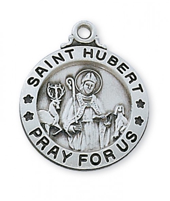 STERLING SILVER ST HUBERT 20" CHAIN & BOX