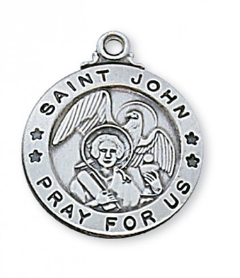 SS ST.JOHN THE EVANG 20"" CHAIN & BOX