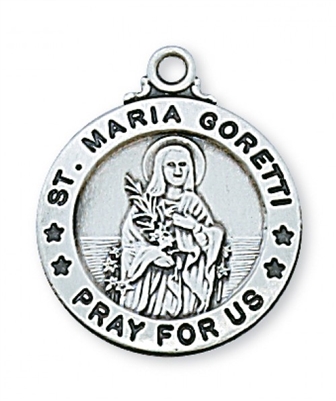 SS ST. MARIA GORETTI 20"" CHAIN & BOX