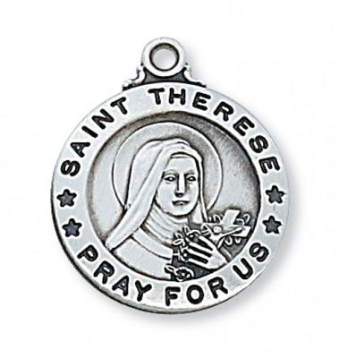 SS ST. THERESE 20"" CHAIN & BOX