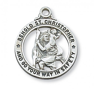 STERLING SILVER ST. CHRISTOPHER MEDAL