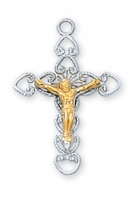 SS CRUCIFIX 18"" CHAIN & BOX