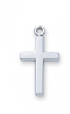 STERLING SILVER CROSS 16" CHAIN & BOX
