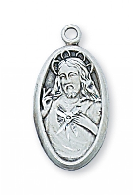 SS SCAPULAR MEDAL 18"" CHAIN & BOX