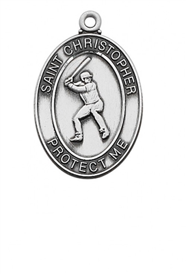 SS BASEBALL MEDAL 24"" CHAIN & BOX