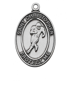 SS FOOTBALL MEDAL 24"" CHAIN & BOX