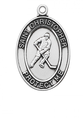 SS HOCKEY MEDAL 24"" CHAIN & BOX