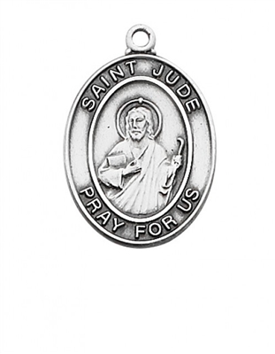 STERLING SILVER ST JUDE MEDAL