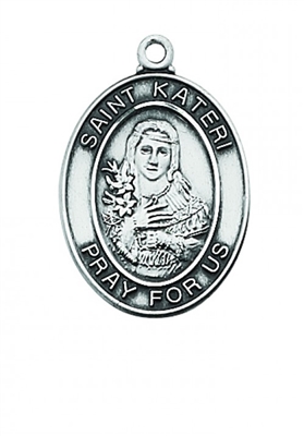STERLING SIL. ST KATERI MEDAL