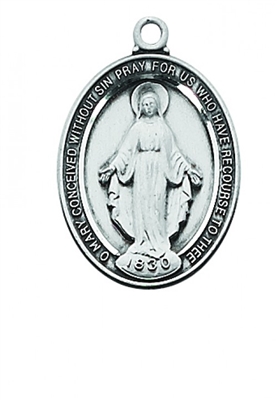 STERLING SIL. MIRACULOUS MEDAL