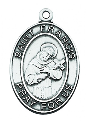 STERLING SIL. ST FRANCIS MEDAL