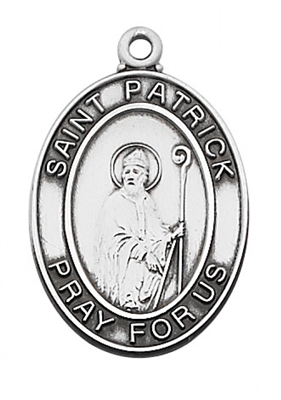 STERLING SIL. ST PATRICK MEDAL