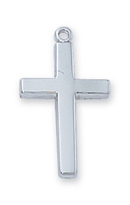 STERLING SILVER CROSS 18" CHAIN & BOX