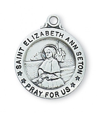 SS  ST. ELIZ SET 18"" CHAIN & BOX