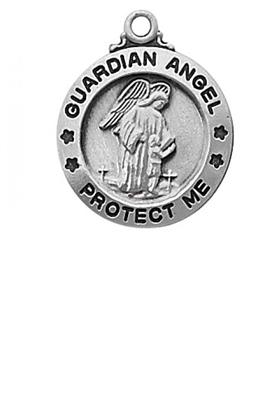 SS GUARDIAN ANGEL 18"" CHAIN & BOX
