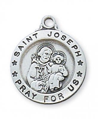 SS SML ST. JOSEPH 18"" CHAIN & BOX
