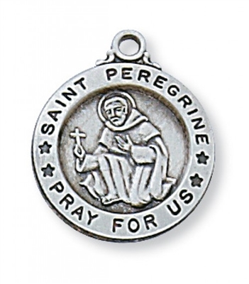 STERLING SILVER ST. PEREGRINE 18" CHAIN & BOX