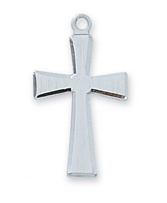 STERLING SILVER CROSS 18" CHAIN & BOX