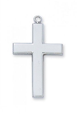 STERLING SILVER CROSS 24" CHAIN & BOX