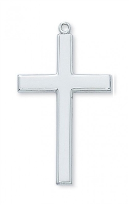STERLING SILVER CROSS 24" CHAIN & BOX