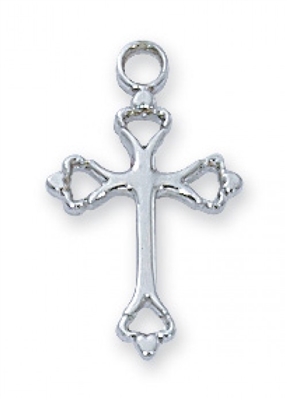 STERLING SILVER CROSS 16" CHAIN & BOX